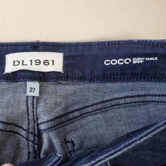 DL1961 Women's Coco Curvy Ankle Skinny Jeans Size 27 Mid Rise Dark Wash Stretch - Picture 5 of 10